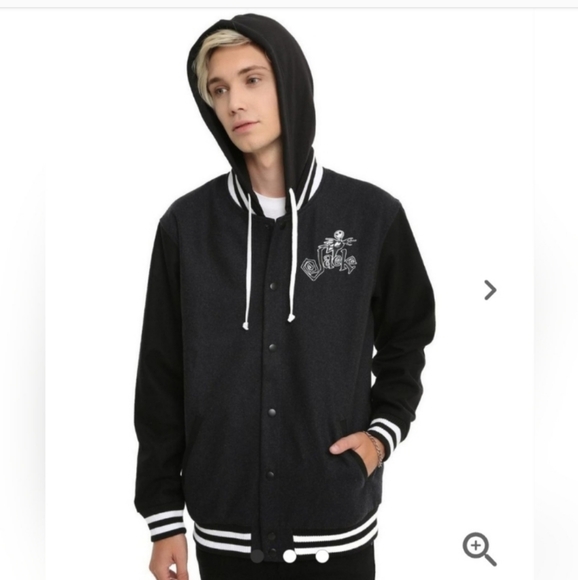 Jack skellington varsity hoodie NEW beautiful piece well-made! - Picture 2 of 2